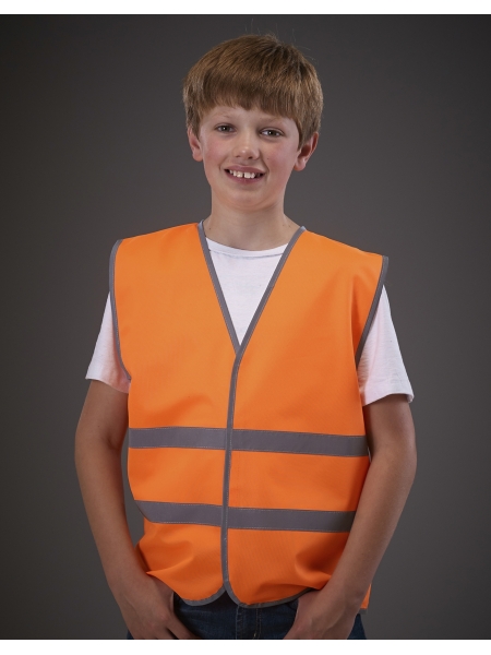 Kids Fluo Reflective Border Waistcoat - YOKO