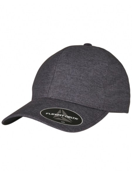 Cappellino 6 pannelli baseball in poliestere personalizzato Flexfit Delta Carbon