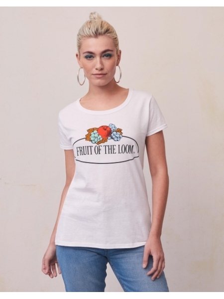 T-shirt donna da personalizzare con logo grande Fruit Of The Loom