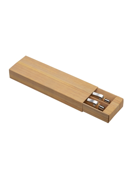 Set penne regalo in bamboo personalizzato Joshua