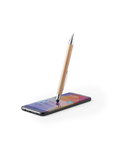 Penna touch screen in bamboo personalizzata Zharu