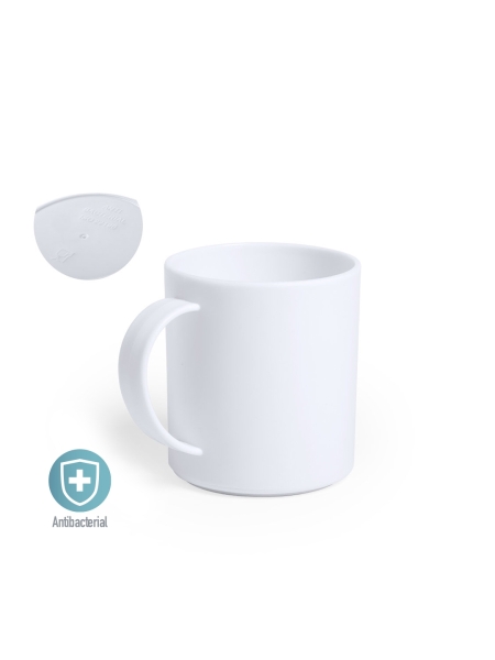 Tazza in polipropilene antibatterica personalizzata Plantex 350 ml