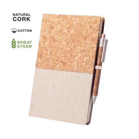 Bloc-Notes in sughero e cotone Brastel