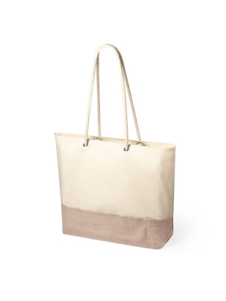 Shopper personalizzate in juta e cotone Bitalex 48x35x15 cm