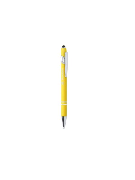 Penne con gommino touch in metallo personalizzate Lekor