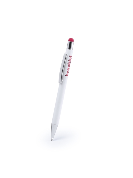 Penna con gommino per touch screen in metallo personalizzata Woner