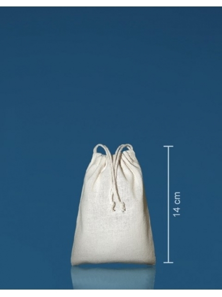 Sacca con coulisse Mini in cotone 140 gr - 10x14 cm
