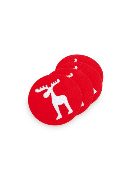 Sottobicchieri natalizi in feltro in set da 4 personalizzati Mandi