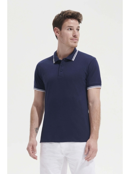 Polo con logo personalizzato da uomo Sol's Pasadena