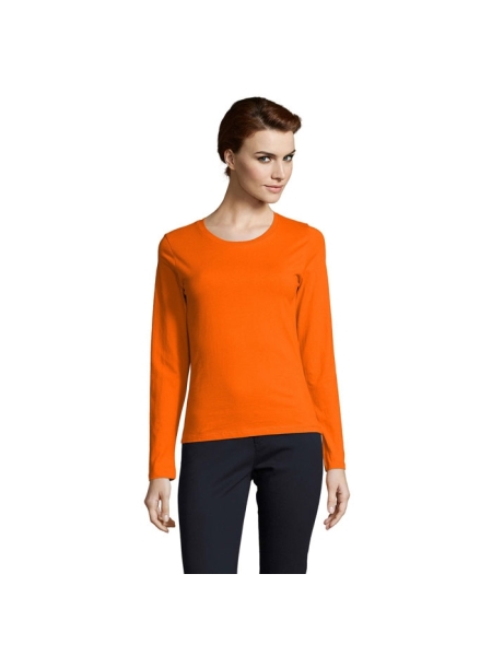 Magliette cotone manica lunga donna personalizzate Sol's Imperial Woman