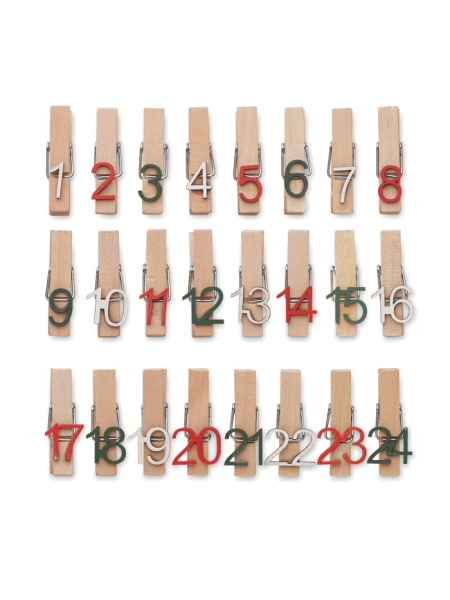 Set 24 clip calendario avvento