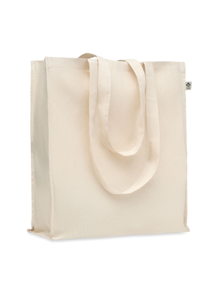 Shopper personalizzate in cotone biologico 140 gr/m² 38x9x42 cm