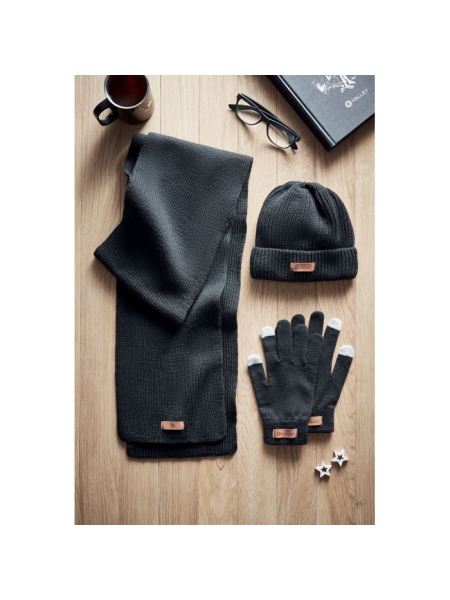 Set cappello sciarpa e guanti uomo personalizzabili