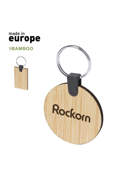 Portachiavi legno bamboo personalizzato Tadiok