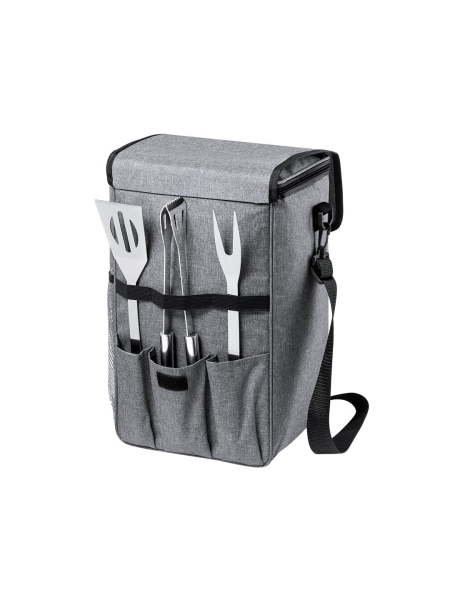 Set attrezzi barbecue con sacca da trasporto refrigerante personalizzabile Arcadia