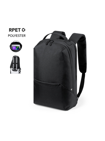 Zaino per pc in poliestere R-Pet personalizzato Elanis