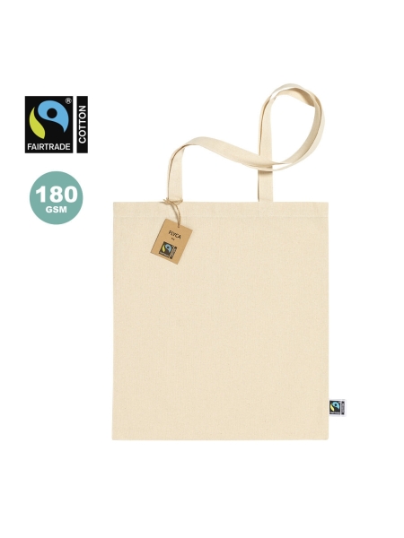 Shopper personalizzate in cotone Flyca Fairtrade 37 x 41 cm