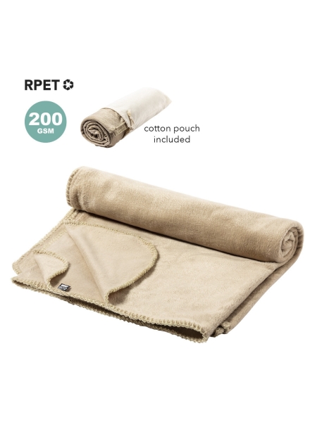 Coperta pile personalizzata in R-Pet Bibbly