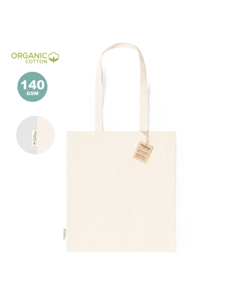 Shopper personalizzata in cotone organico Rumel 38 x 42 cm