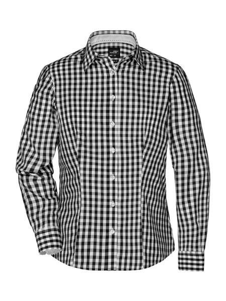 camicia-da-donna-personalizzata-james-nicholson-ladies-checked-blouse-black-white.jpg