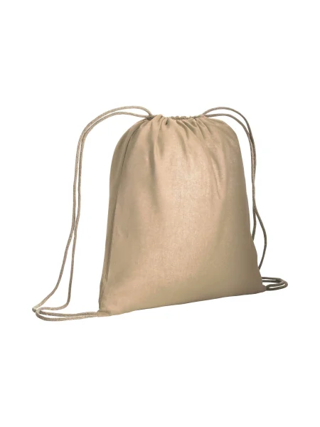 Zaino a sacca in cotone personalizzato 95 g/m² Yaren Natural 38 x 42 cm