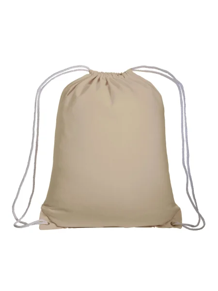 Sacca di stoffa in cotone naturale 135 g/m² con chiusura a strozzo 36 x 46 cm