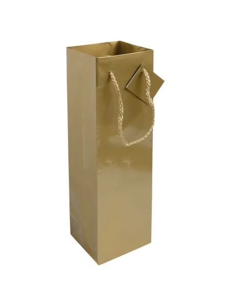 Shopper porta bottiglie in carta laminata con manici in cordino Pienza