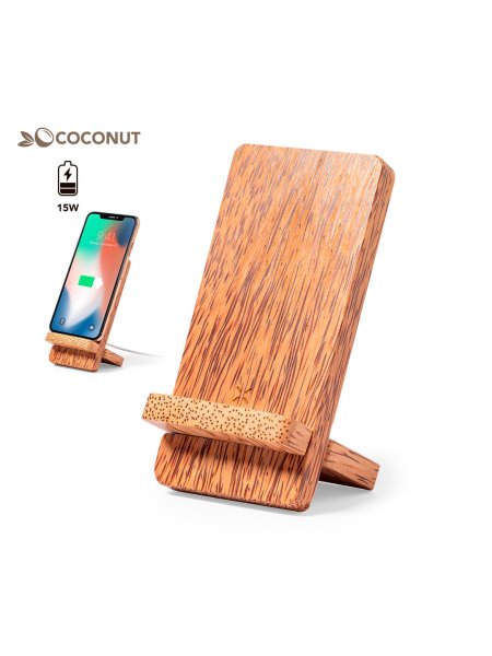 Caricatore wireless legno di cocco Grodin