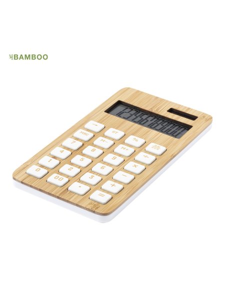 Calcolatrice 12 cifre in bamboo personalizzata Greta