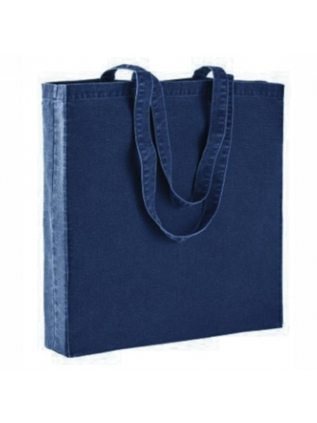 Shopper Borse MANAGUA in cotone stonewashed 220 gr - Manici lunghi - 38x42x8 cm