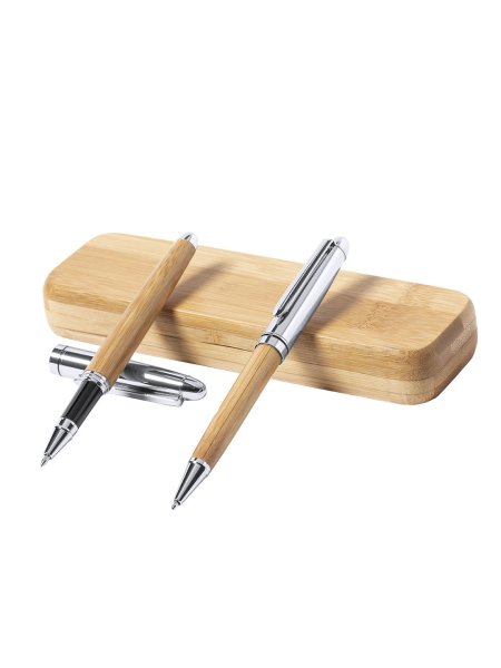 Set di penne in bamboo personalizzato Notium