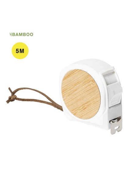 Flessometro 5 metri in bamboo e ABS personalizzato