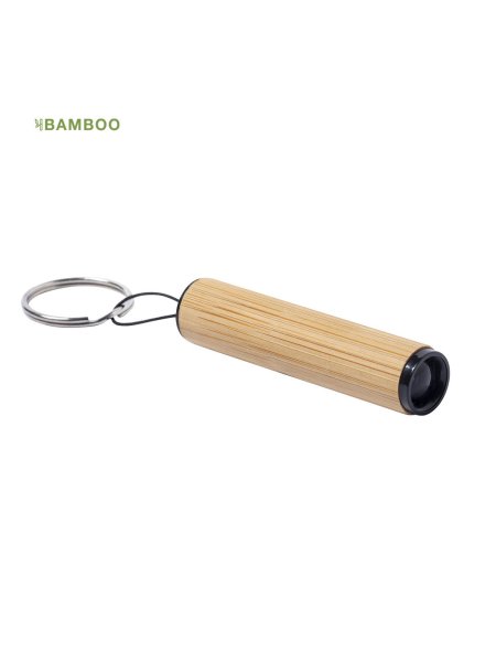 Portachiavi torcia eco in bamboo personalizzato Vulko