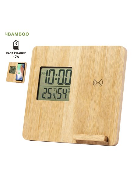 Stazione meteo personalizzata con caricabatterie wireless personalizzato Fiory