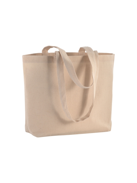 Shopper bag in cotone color naturale personalizzata Kingston 40 x 30 x 10 cm