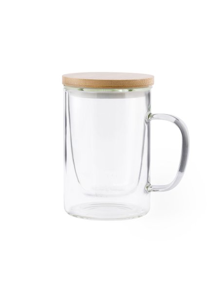 Tazza termica vetro borosilicato personalizzata Masty 450 ml