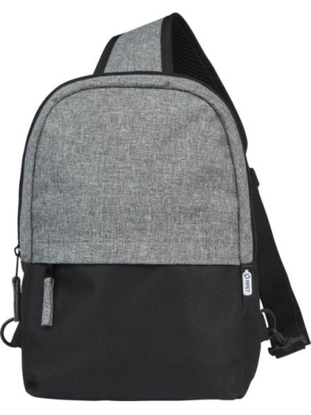 Zaino monospalla in materiale riciclato certificato personalizzato GRS Reclaim