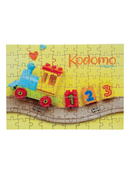 Puzzle di carta da 80 pezzi con logo o design promozionale Mizzle 20x14,50 cm