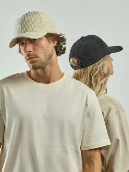 Cappelli velluto con visiera con logo personalizzabile Atlantis Cordy-S