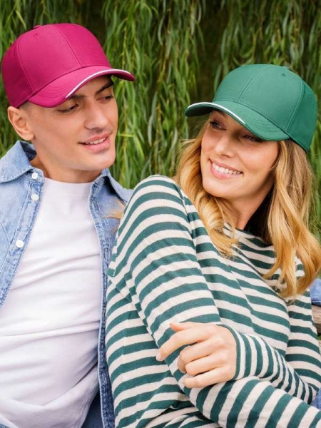 Cappellini da baseball personalizzabili in poliestere riciclato Atlantis Estoril-S