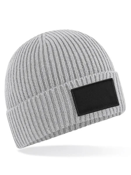 cappelli-beanie-adulto-invernali-personalizzati-beechfield-fashion-patch-beanie-light-grey-black-20.webp