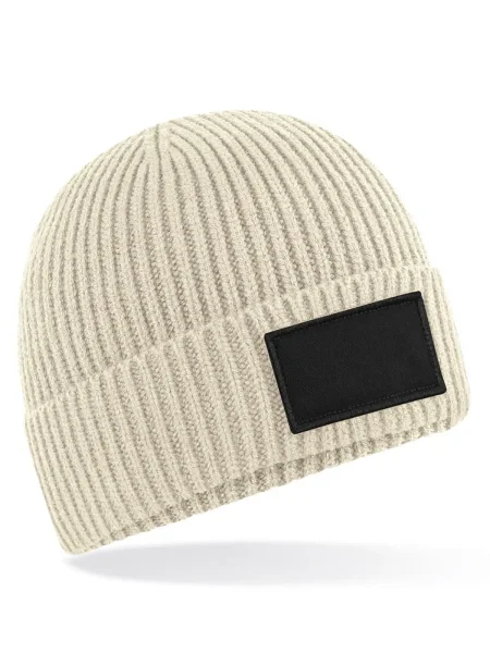 cappelli-beanie-adulto-invernali-personalizzati-beechfield-fashion-patch-beanie-oatmeal-black-22.webp