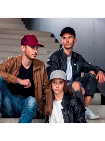 Cappellino modello rap e snapback personalizzato Atlantis Rapper Suede