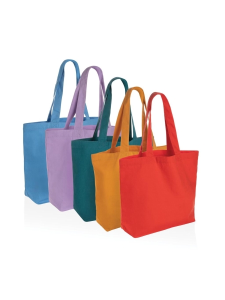 Shopper ecologica in canvas riciclata personalizzata Impact Aware™ Chantal 62 x 31 x 4 cm