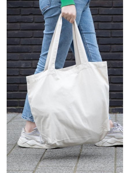 Shopper ecologica in canvas riciclata personalizzato Impact Aware™ Shanelle 62 x 31 x 4 cm