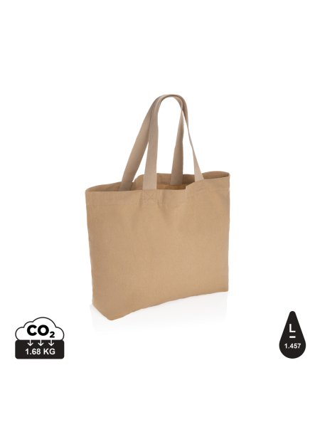 Shopper in canvas riciclato personalizzata Impact Aware™ Chanelle 57 x 41 x 4 cm.