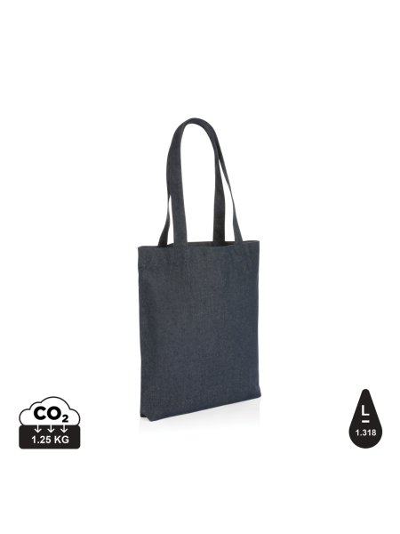 Shopper ecologica in denim riciclato personalizzata Impact AWARE™Cecelia 38 x 43 cm