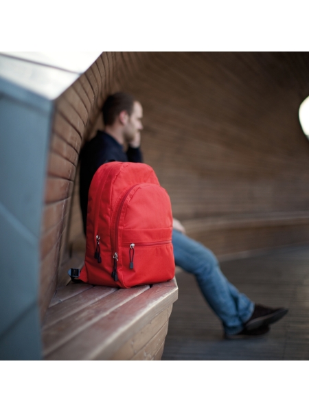 Zaini personalizzabili economici con 3 tasche e cerniera Basic