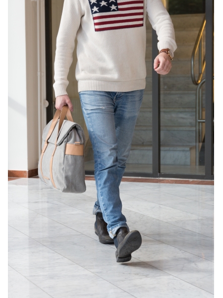 Borsa pc in canvas personalizzata Cara