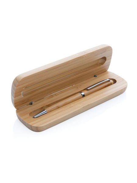 Penna bamboo ecologica con confezione regalo personalizzata Cammie